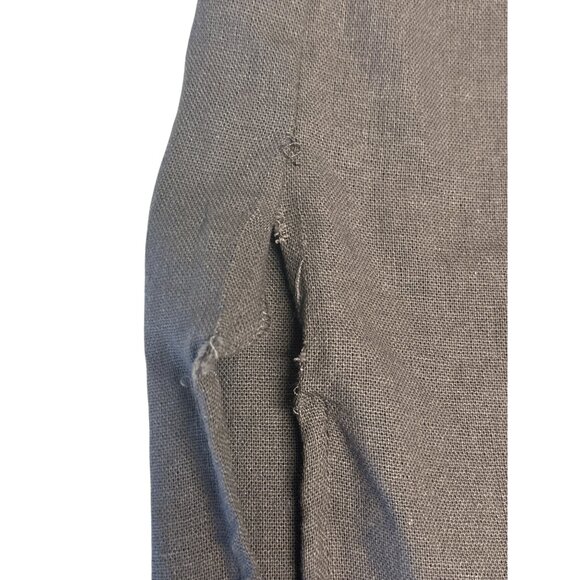 Anne Klein Womens 2X Brown Linen Blend Blouse W/ Half Sleeves & Front Zipper Det - Picture 11 of 11